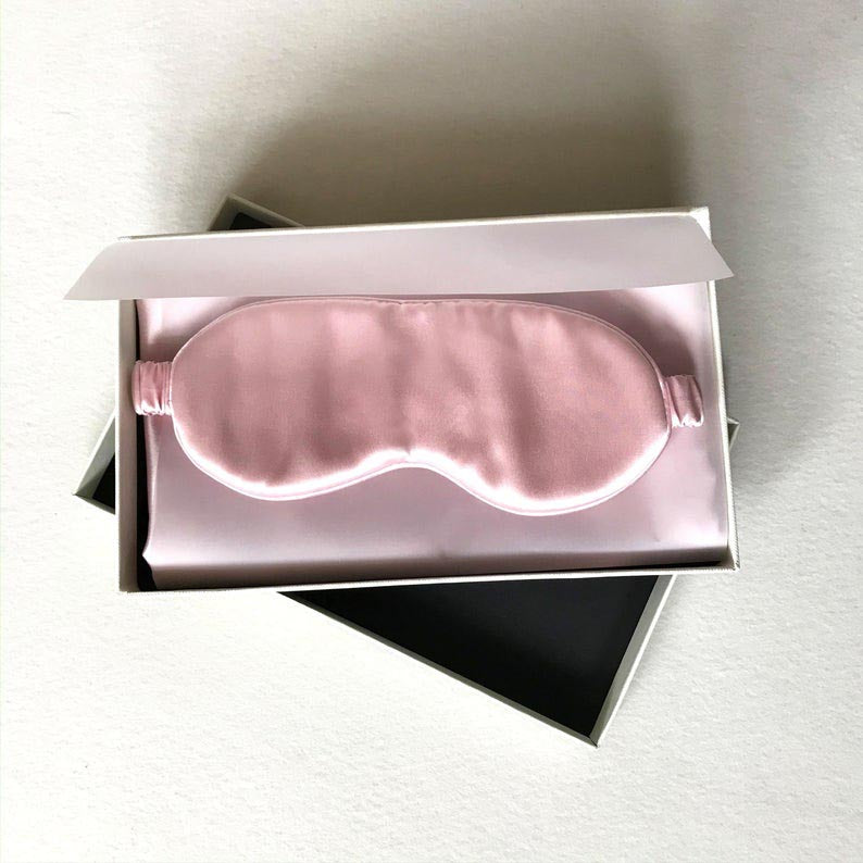 100% Mulberry Silk Sleeping Eye Cover, Wedding Gift (Pink)