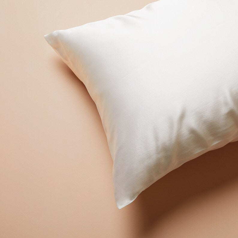 Premium 22 momme Mulberry Silk Sleeping Pillowcase with Envelope Closure (White)