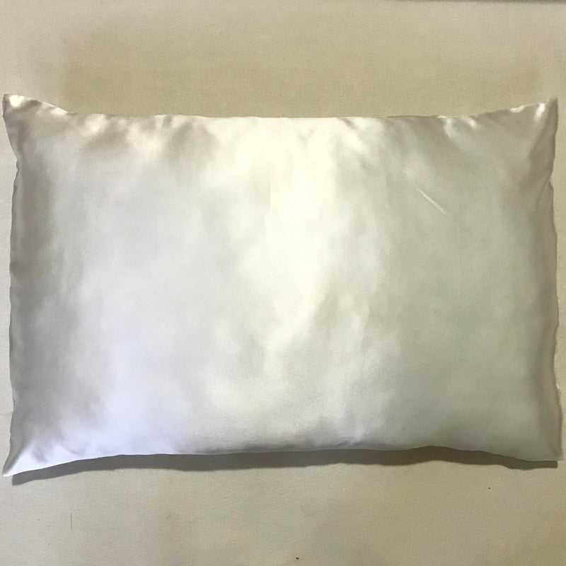 Luxury Mulberry Silk Sleeping Pillowcase with Envelope Closure (White)