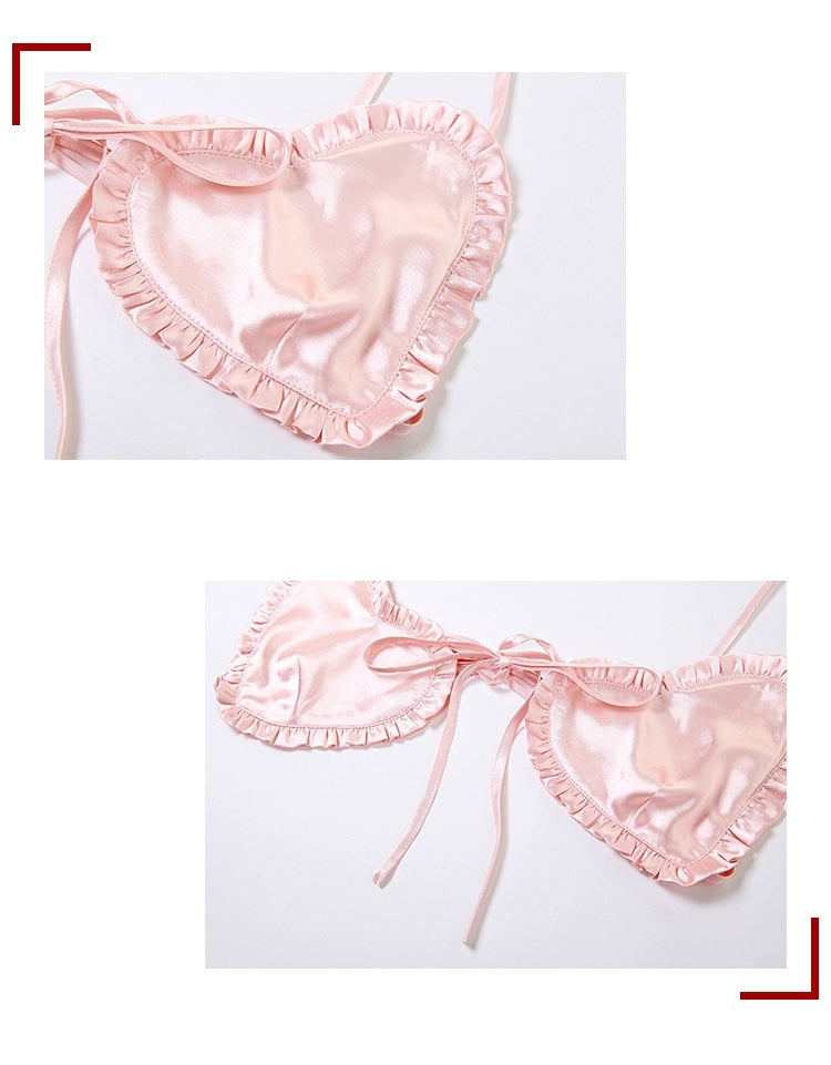 Satin Silk Skin-Soft Bra Heart Shape, Best Gift for Her