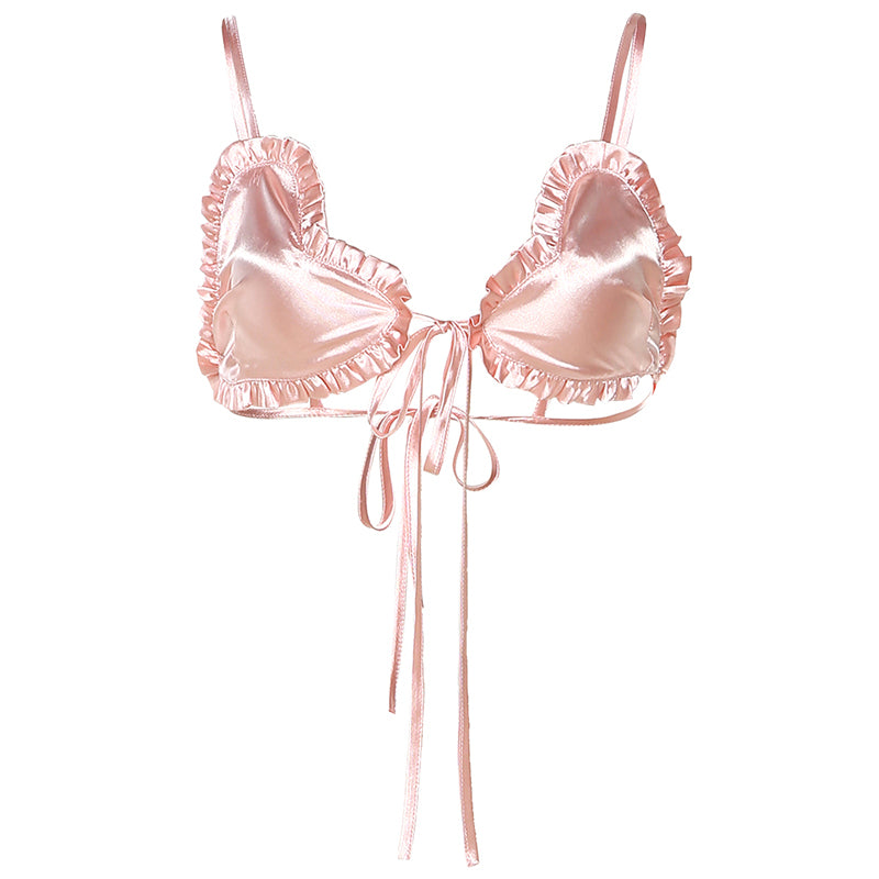 Satin Silk Skin-Soft Bra Heart Shape, Best Gift for Her