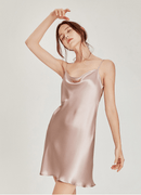 Pure Natural Mulberry Silk Sip Dress/ Camisole (Pink/ Blue/ Red/ White/ Black)