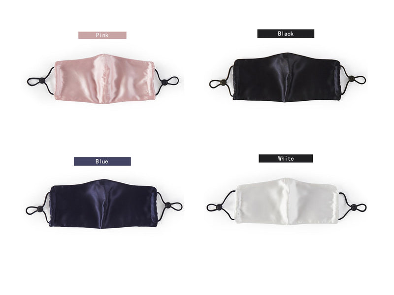 Dual-Layer Silk Breathable Face Cover with Adjustable Belt