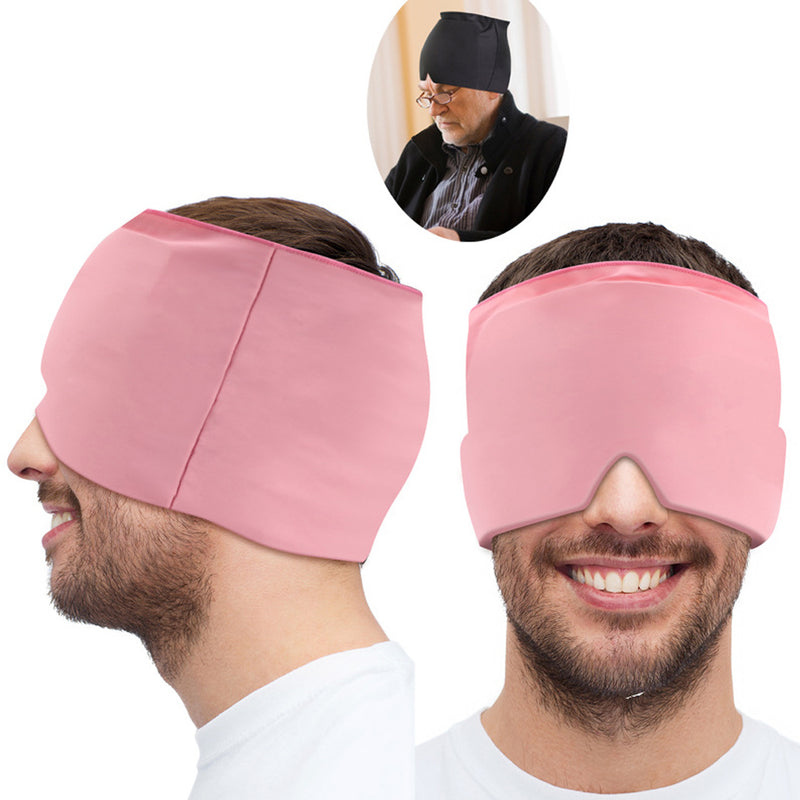 Hot & Cold Therapy Migraine Relief Cap / Migraine Head Wrap Mask, Headache Relief Cap for Tension & Stress