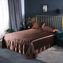 High Quality Satin Silk Flat Bed Sheet for Skin and Hair Care Multicolor