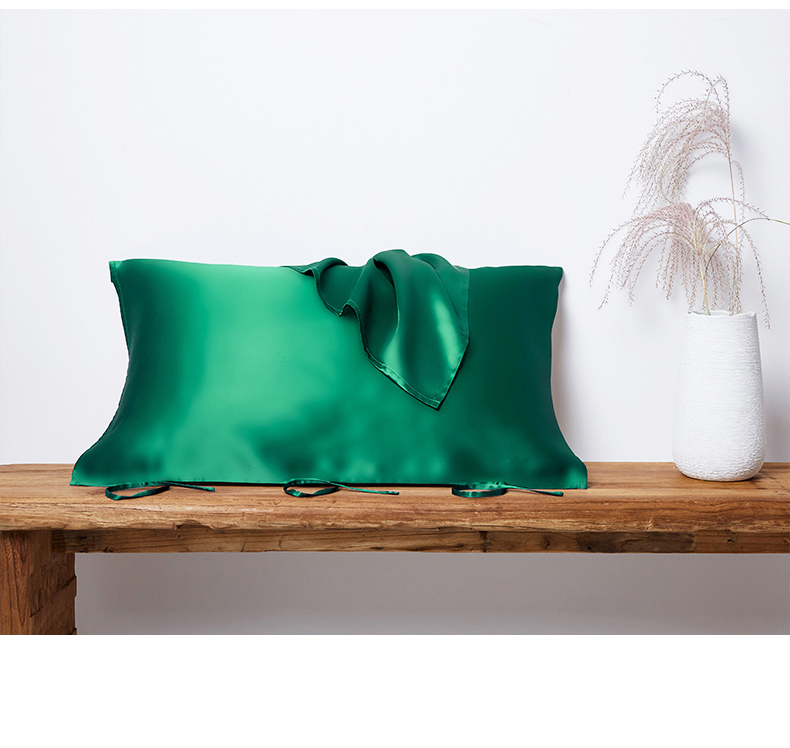 25 momme/ 30 momme Mulberry Silk Sleeping Pillow Cover with Belt Tie Anti-aging Smooth Hair