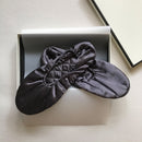 22 momme Mulberry Silk House Slippers, Best Gift (Champagne/ Black)