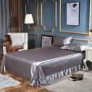 High Quality Satin Silk Flat Bed Sheet for Skin and Hair Care Multicolor