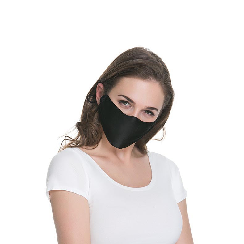 Dual-Layer Silk Breathable Face Cover with Adjustable Belt