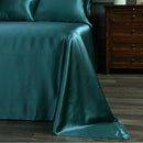 Natural Premium Mulberry Silk Flat Bed Sheet for Skin and Hair Care Multicolor