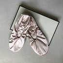 22 momme Mulberry Silk House Slippers, Best Gift (Champagne/ Black)