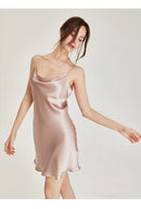 Pure Natural Mulberry Silk Sip Dress/ Camisole (Pink/ Blue/ Red/ White/ Black)