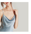 Pure Natural Mulberry Silk Sip Dress/ Camisole (Pink/ Blue/ Red/ White/ Black)