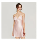 100% Natural Mulberry Silk Sip Dress/ Camisole (Emerald/ Red/ Pink)