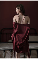 Pure Mulberry Silk Pink Robe for Spring & Summer, Bridesmaid Robe and Dress