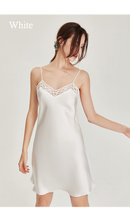 100% Natural Mulberry Silk Slip Dress Split Skirt Multi-Color, Robe for Option