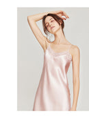 100% Natural Mulberry Silk Slip Dress Split Skirt Multi-Color, Robe for Option