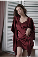 Pure Mulberry Silk Pink Robe for Spring & Summer, Bridesmaid Robe and Dress