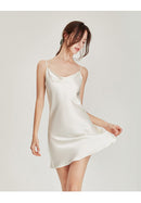 Pure Natural Mulberry Silk Sip Dress/ Camisole (Pink/ Blue/ Red/ White/ Black)