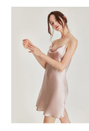 Pure Natural Mulberry Silk Sip Dress/ Camisole (Pink/ Blue/ Red/ White/ Black)