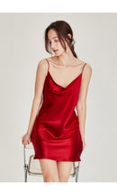 Pure Natural Mulberry Silk Sip Dress/ Camisole (Pink/ Blue/ Red/ White/ Black)