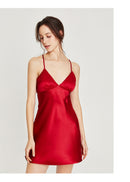 100% Natural Mulberry Silk Sip Dress/ Camisole (Emerald/ Red/ Pink)