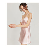 100% Natural Mulberry Silk Sip Dress/ Camisole (Emerald/ Red/ Pink)