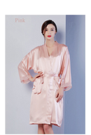 100% Natural Mulberry Silk Slip Dress Split Skirt Multi-Color, Robe for Option