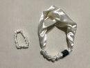 3-in-1 Pure Silk Hair Band Combo, Mother's Day Gift (White)