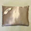 2-in-1 Natural Silk Sleeping Pillowcase with Eyemask (Champagne)