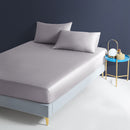 100% Cotton Plain Fitted Sheet for Skin and Hair Care Multicolor