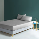 100% Cotton Plain Fitted Sheet for Skin and Hair Care Multicolor