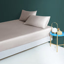 100% Cotton Plain Fitted Sheet for Skin and Hair Care Multicolor