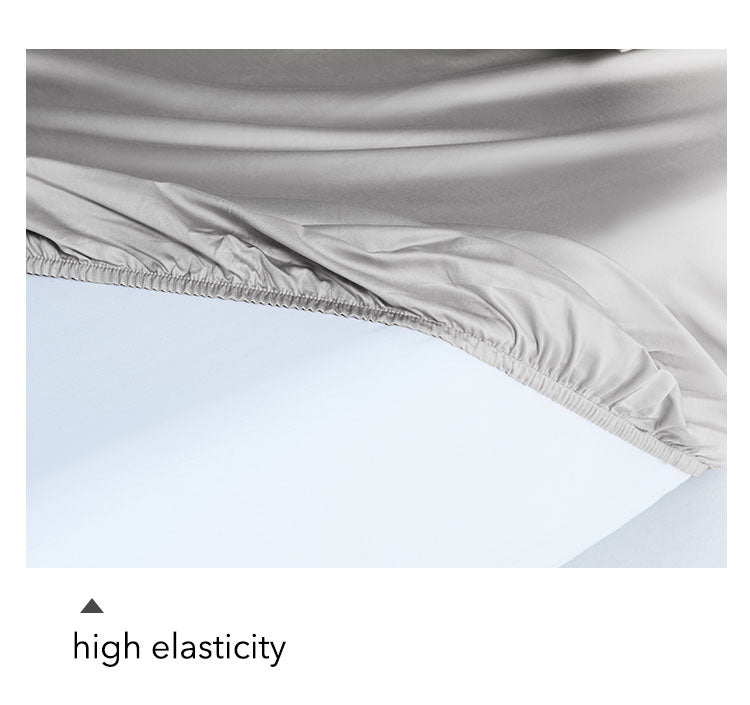 100% Cotton Plain Fitted Sheet for Skin and Hair Care Multicolor