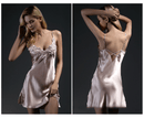 Natural Mulberry Silk Sleep Dress/ Camisole with Lace (Baby Pink/ Pink/ Blue)