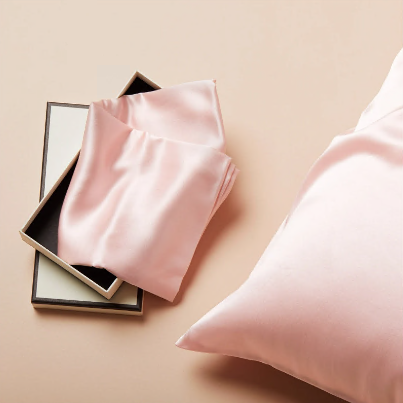 Premium 22 momme Natural Silk Sleeping Pillowcase with Envelope Closure (Pink)