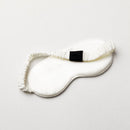 2 Pieces Set Natural Silk Sleeping Pillowcase Set with Eyemask 22 momme (White)
