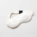 2 Pieces Set Natural Silk Sleeping Pillowcase Set with Eyemask 22 momme (White)