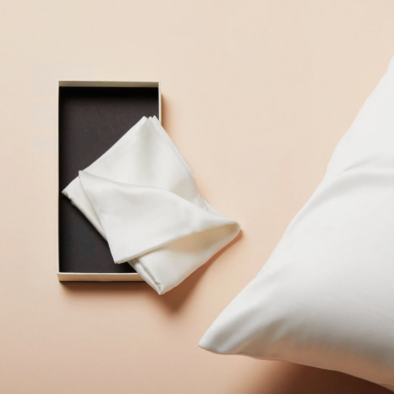 Premium 22 momme Mulberry Silk Sleeping Pillowcase with Envelope Closure (White)