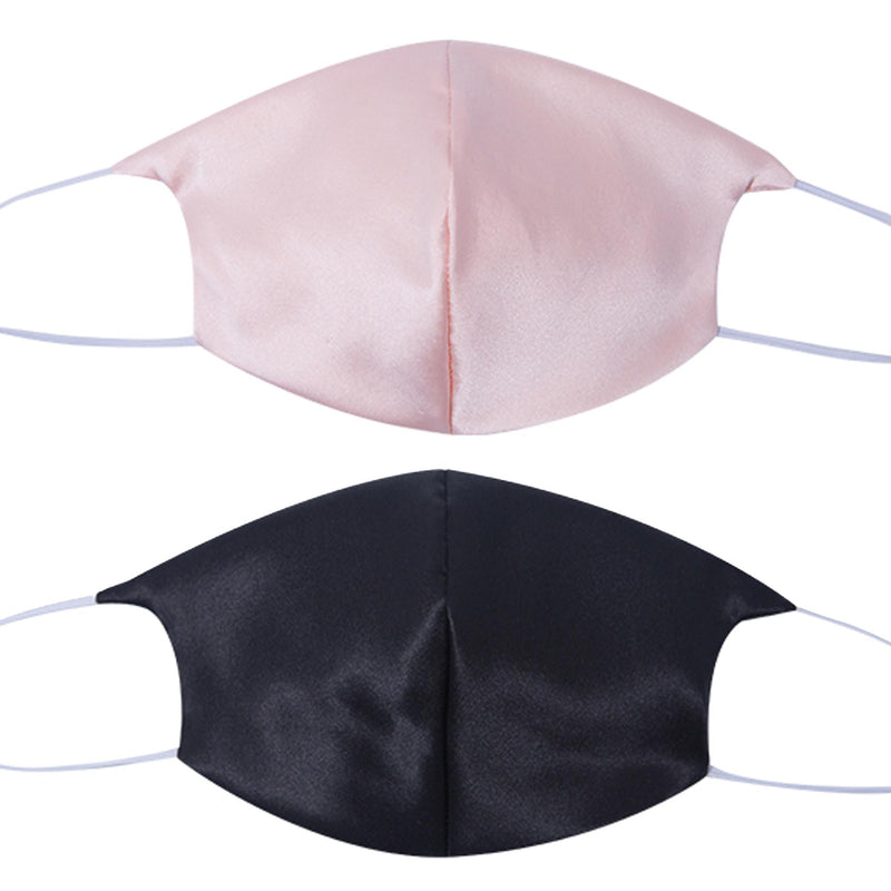 2pcs Breathable Mulberry Silk Face Cover, for Both Adults and Kids