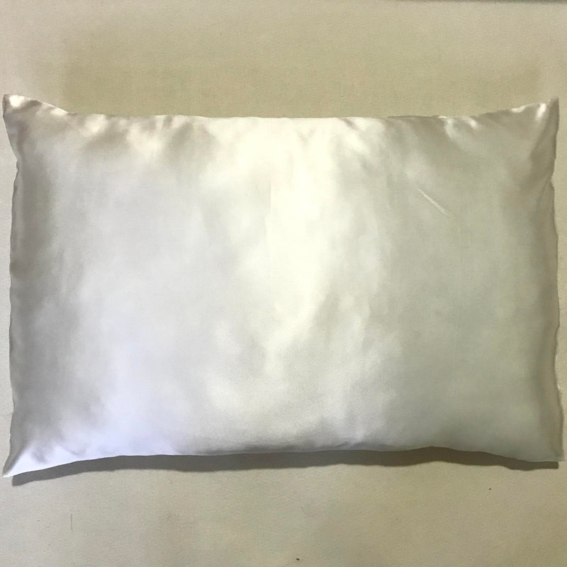 2-in-1 Natural Silk Sleeping Pillowcase Set with Eyemask (White)